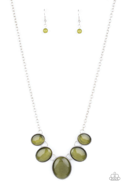 Paparazzi One Can Only GLEAM - Green Necklace