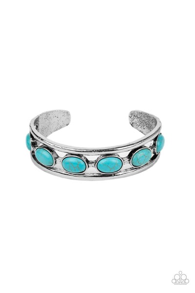 Paparazzi River Rock Canyons - Blue Bracelet