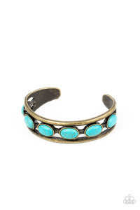 Paparazzi River Rock Canyons - Brass Bracelet