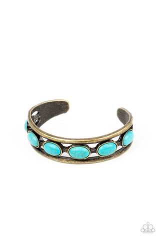 Paparazzi River Rock Canyons - Brass Bracelet