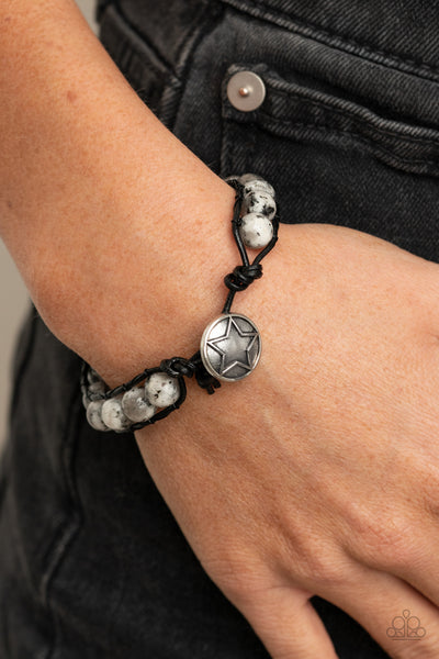 Paparazzi Homespun Stones - White Bracelet