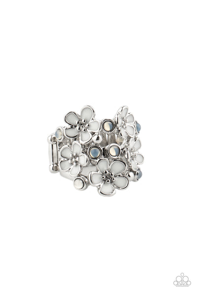 Paparazzi Blooming Banquet - White Ring