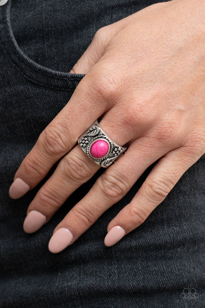 Paparazzi Free-Spirited Fields - Pink Ring