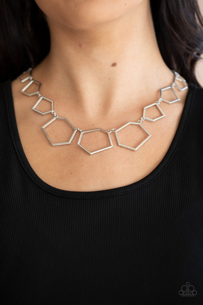 Paparazzi Full Frame Fashion - Silver Necklace