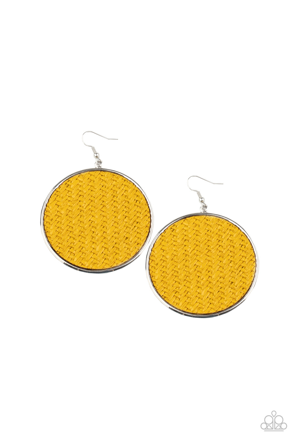 Paparazzi Wonderfully Woven - Yellow Earrings
