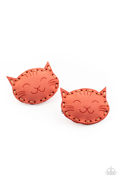 Paparazzi MEOW You're Talking! - Orange Hair Clip