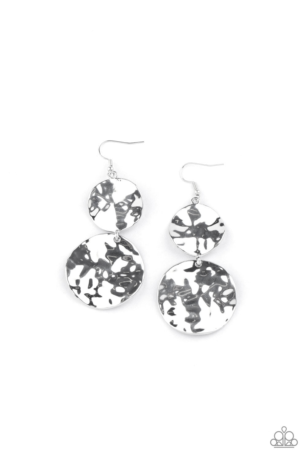Paparazzi HARDWARE-Headed - Silver Earrings