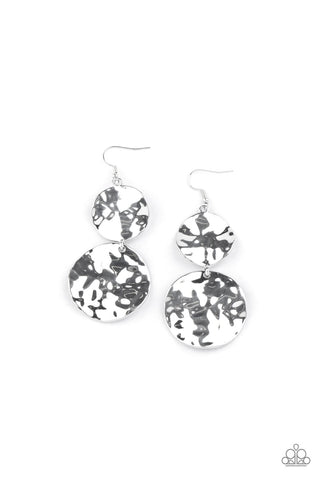 Paparazzi HARDWARE-Headed - Silver Earrings