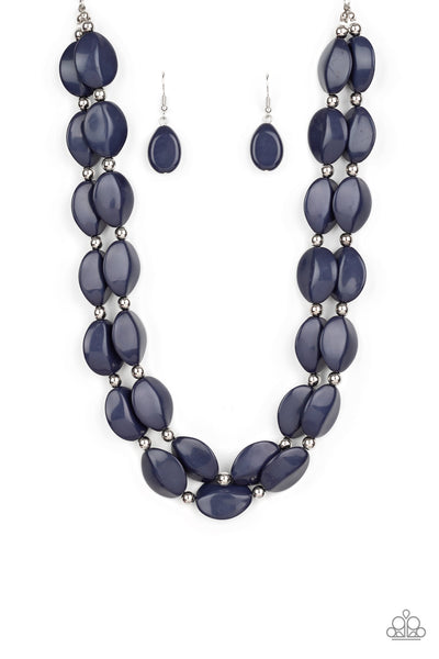 Paparazzi Two-Story Stunner - Blue Necklace