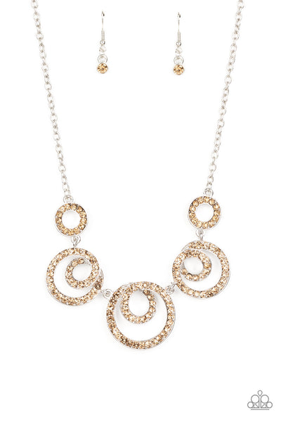 Paparazzi Total Head-Turner - Brown Necklace