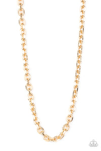 Paparazzi Steel Trap - Gold Necklace