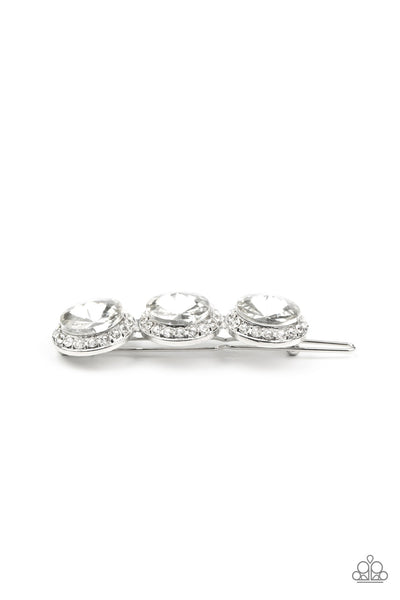 Paparazzi SPOTLIGHT It Up - White Hair Clip