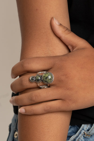 Paparazzi Marbled Magnificence - Green Ring
