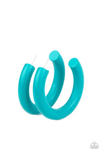 Paparazzi I WOOD Walk 500 Miles - Blue Earrings