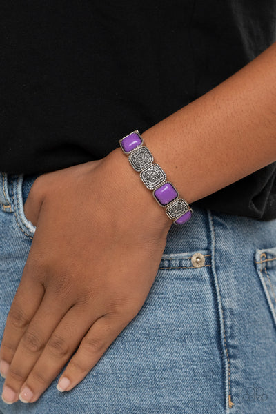 Paparazzi Trendy Tease - Purple Bracelet