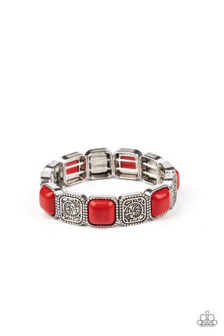 Paparazzi Trendy Tease - Red Bracelet