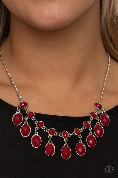 Paparazzi Lady of the POWERHOUSE - Red Necklace