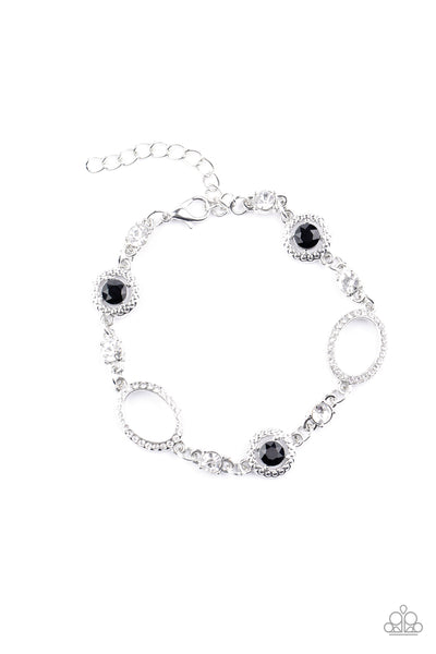 Paparazzi Wedding Day Demure - Black Bracelet