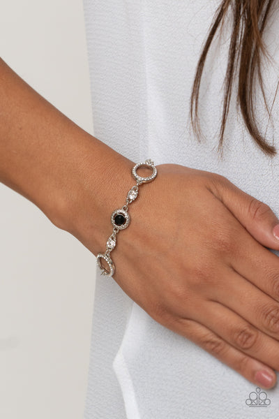 Paparazzi Wedding Day Demure - Black Bracelet