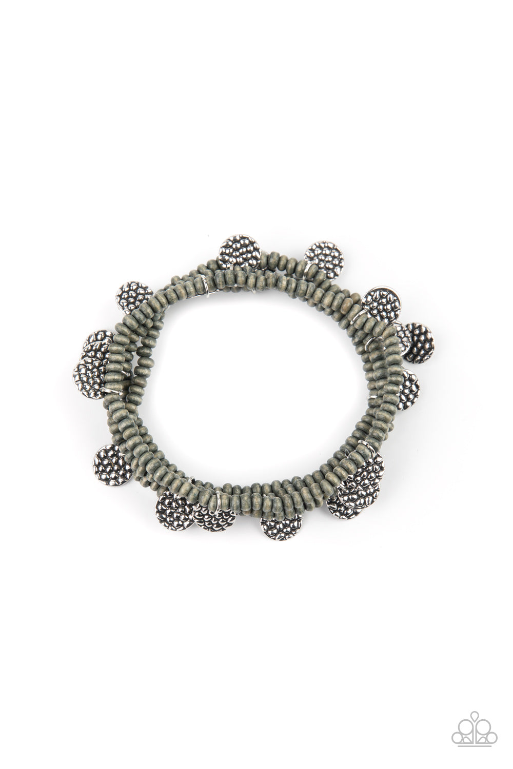Paparazzi WOODnt Count It - Silver Bracelets