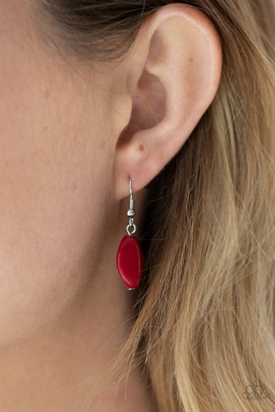 Paparazzi Two-Story Stunner - Red Necklace