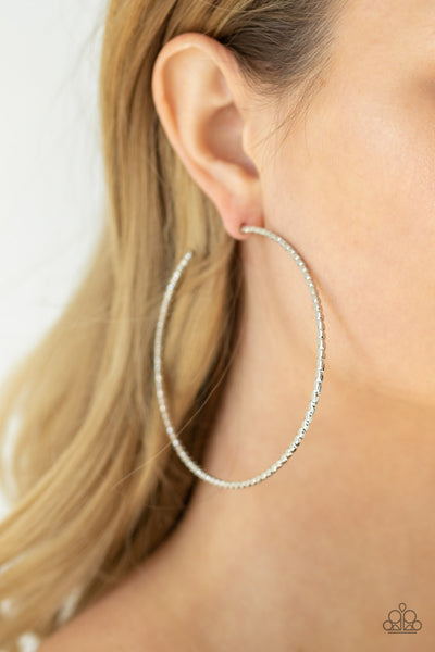 Paparazzi Pump Up The Volume - Silver Earrings
