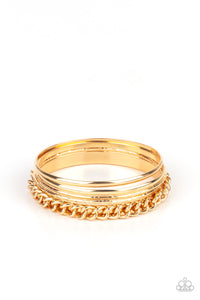 Paparazzi A Piece of The Action - Gold Bracelet