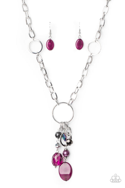 Paparazzi Lay Down Your CHARMS - Purple Necklace