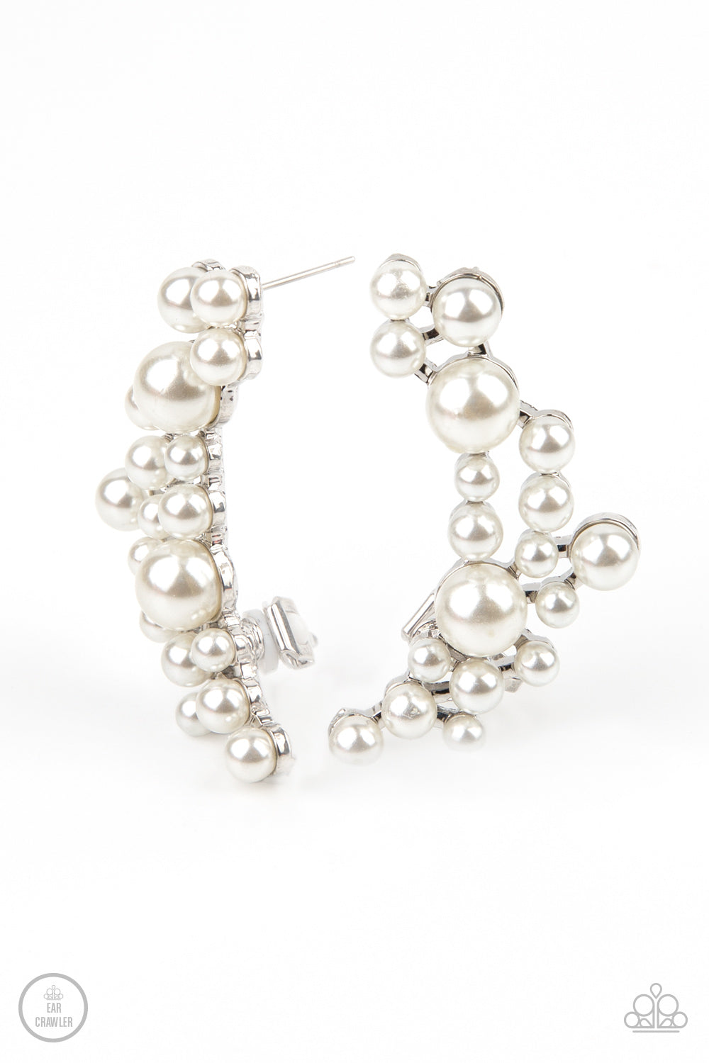 Paparazzi Metro Makeover - White Earrings