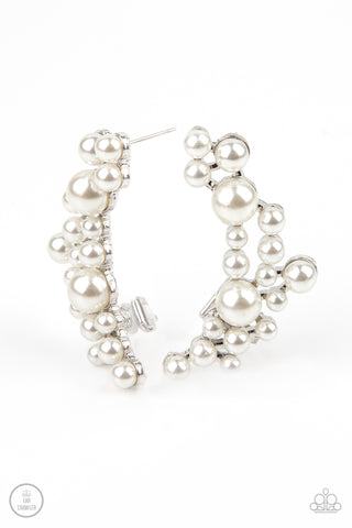 Paparazzi Metro Makeover - White Earrings