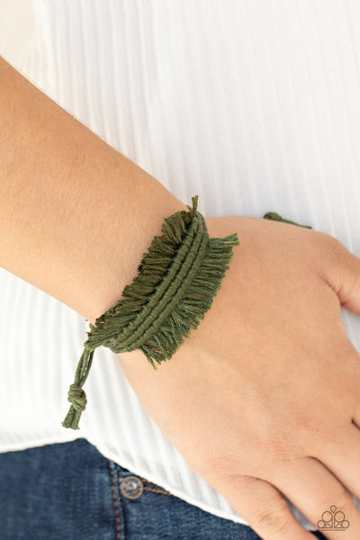 Paparazzi Make Yourself at HOMESPUN - Green Bracelet