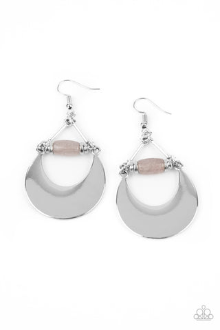 Paparazzi Mystical Moonbeams - Silver Earrings