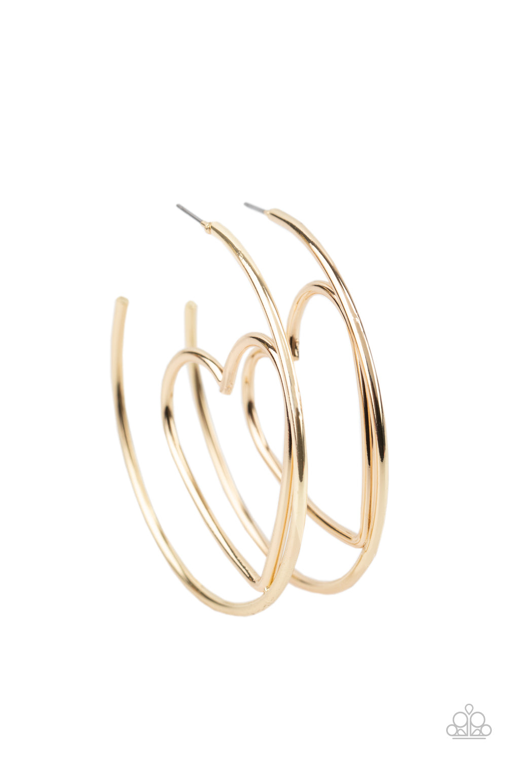 Paparazzi Love At First BRIGHT - Gold Earrings