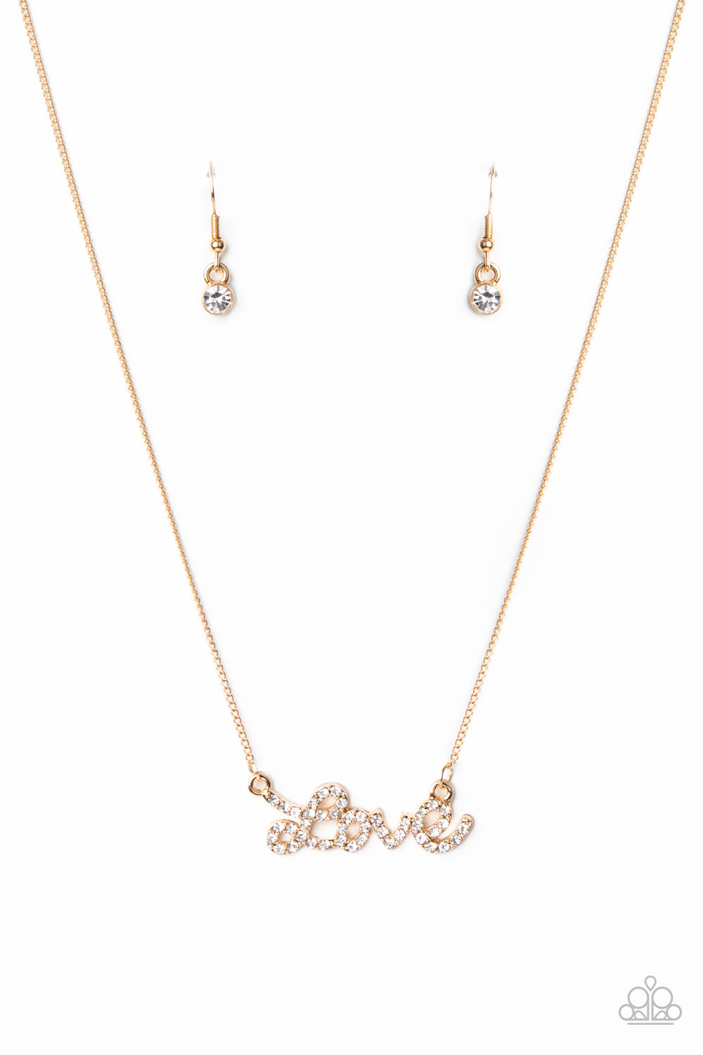 Paparazzi Head Over Heels In Love - Gold Necklace