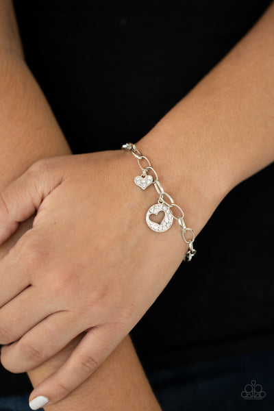 Paparazzi Move over Matchmaker! - White Bracelet