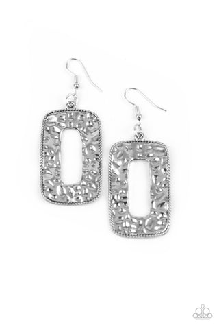 Paparazzi Primal Elements - Silver Earrings