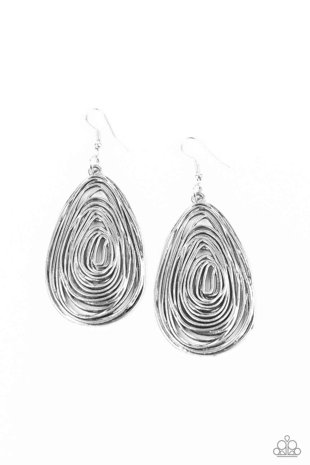 Paparazzi Rural Ripples - Silver Earrings