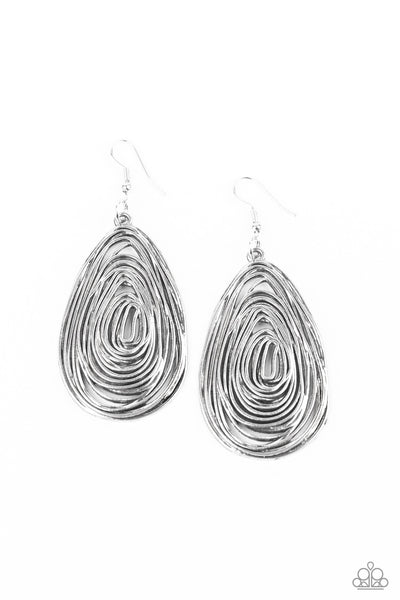 Paparazzi Rural Ripples - Silver Earrings