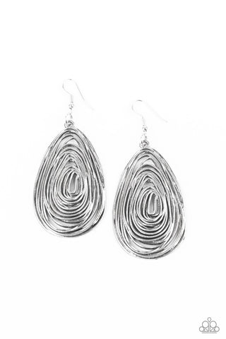 Paparazzi Rural Ripples - Silver Earrings