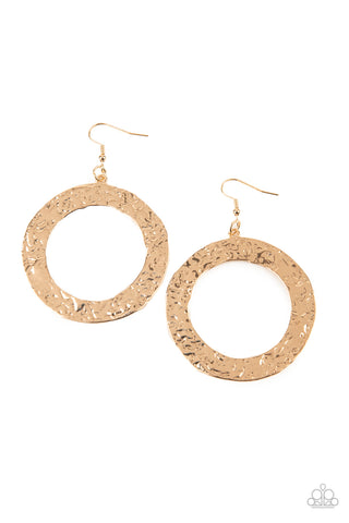 Paparazzi PRIMAL Meridian - Gold Earrings
