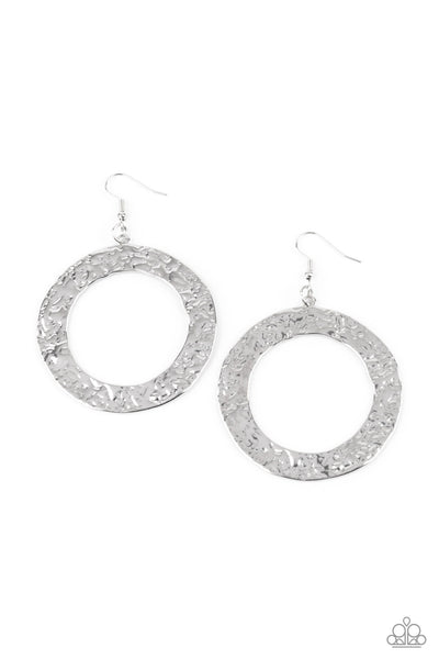 Paparazzi PRIMAL Meridian - Silver Earrings