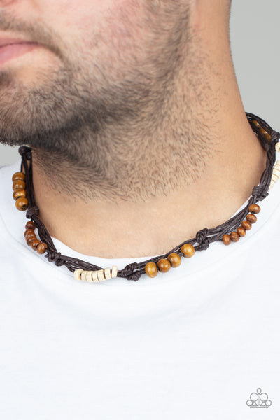 Paparazzi Tiki Tour - Brown Necklace