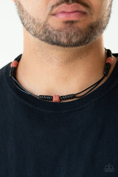 Paparazzi Volcanic Vagabond - Red Necklace