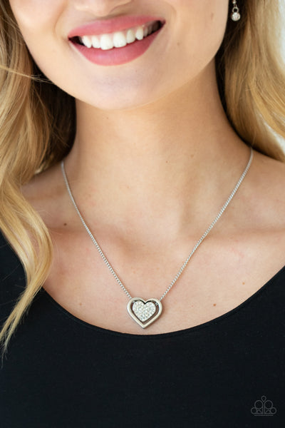 Paparazzi Game, Set, MATCHMAKER - White Necklace