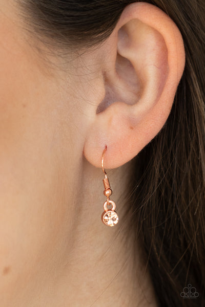 Paparazzi GLOW by Heart - Copper Necklace