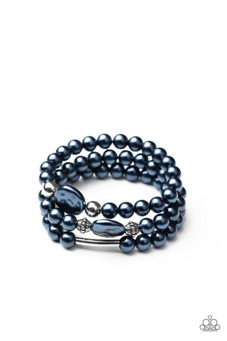 Paparazzi Exquisitely Elegant - Blue Bracelet