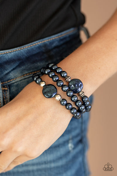 Paparazzi Exquisitely Elegant - Blue Bracelet