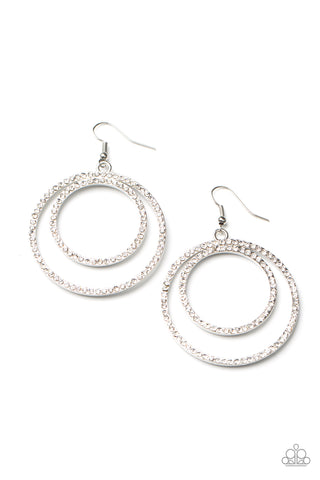 Paparazzi Radiating Refinement - White Earrings