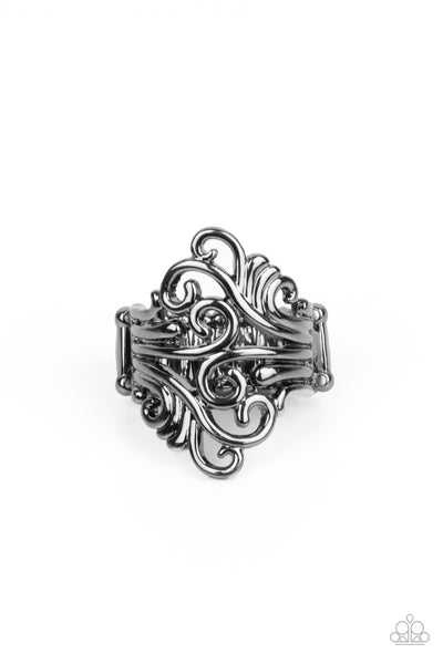 Paparazzi Voluptuous Vines - Black Ring