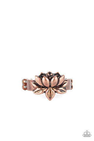 Paparazzi Lotus Crowns - Copper Ring